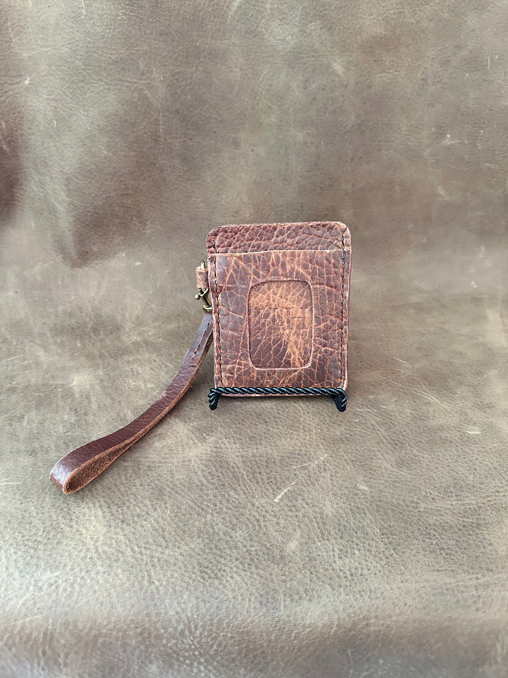 Keychain Wallet - Brown Bison