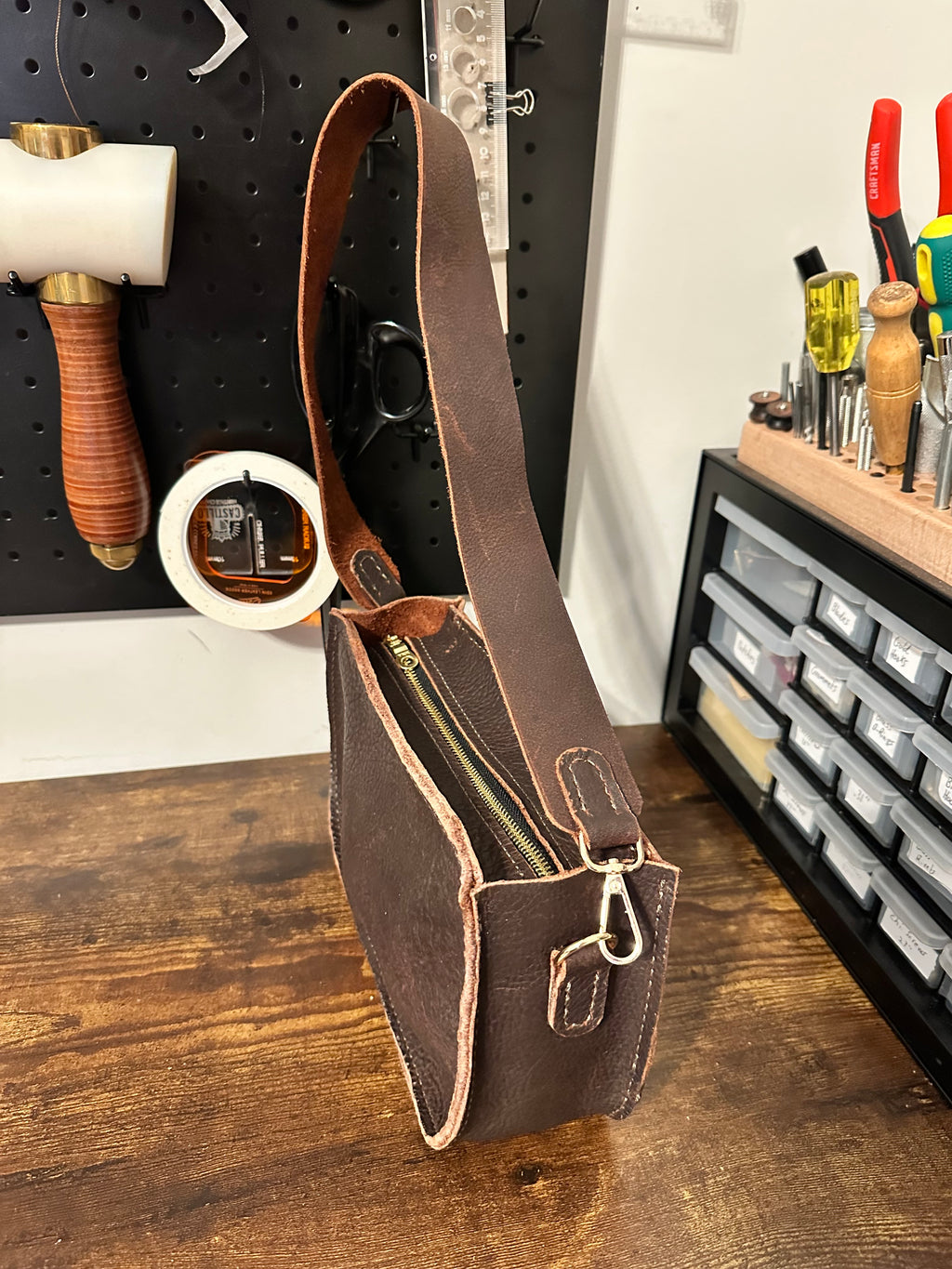 Shoulder Purse - Brown Pebble