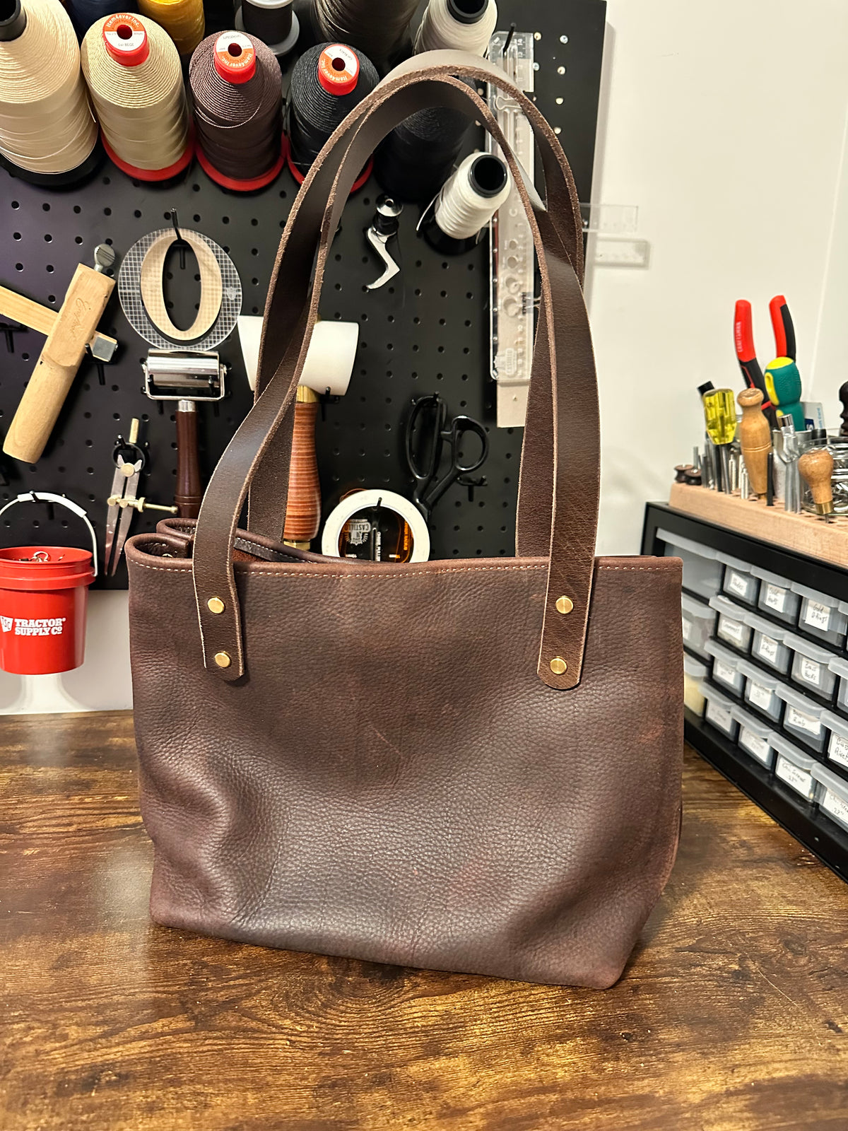 Tote Bag - Dark Brown Pebble
