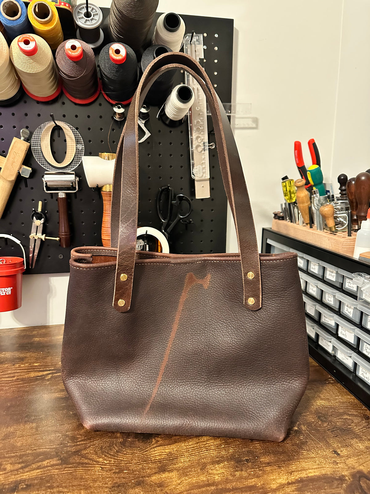 Tote Bag - Dark Brown Pebble