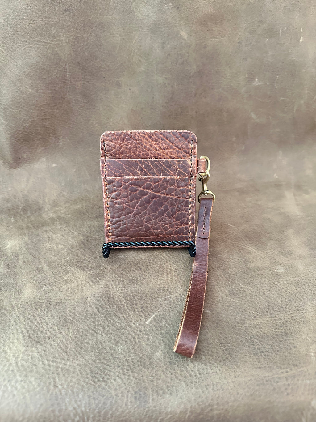 Keychain Wallet - Brown Bison
