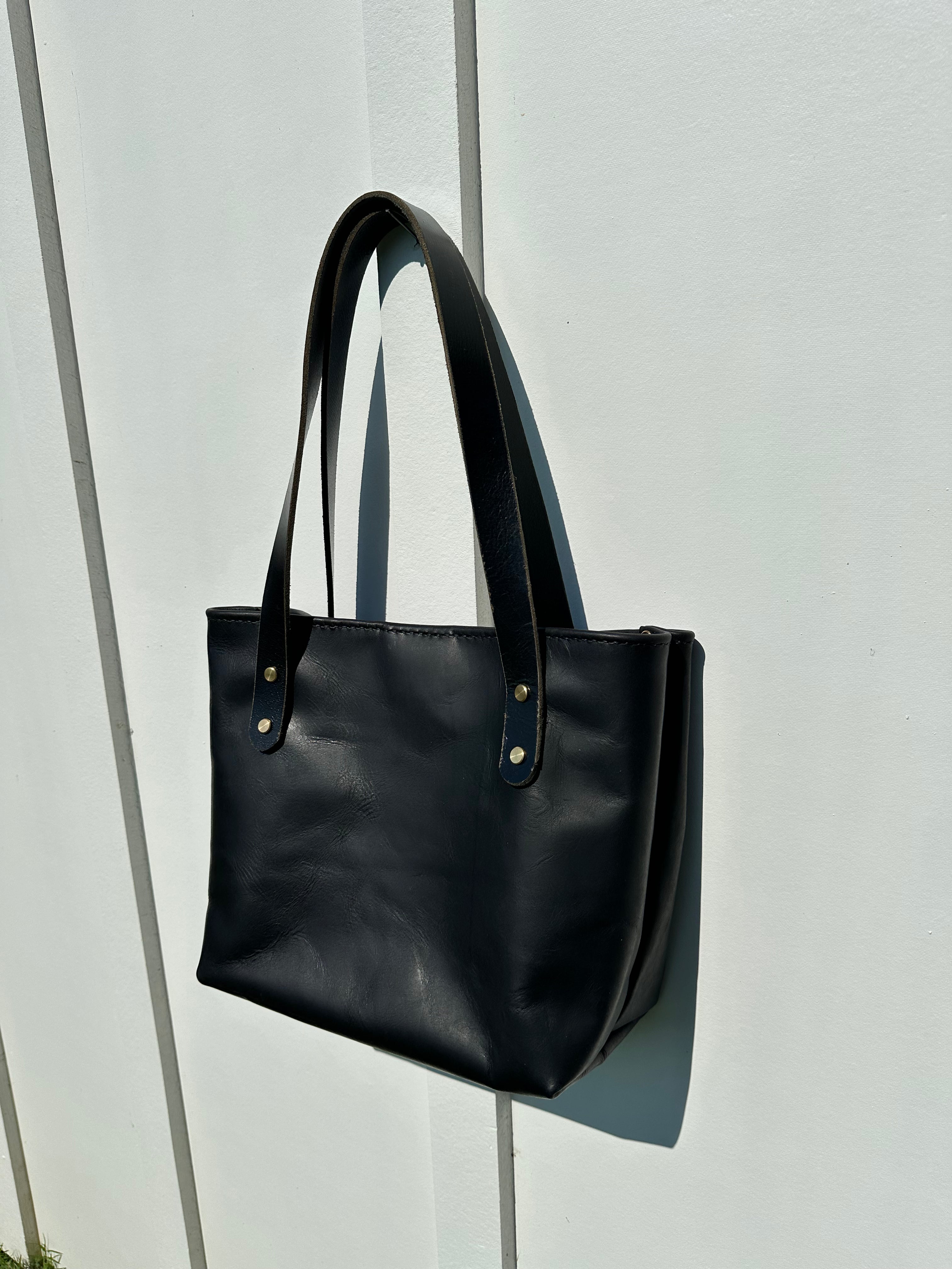 Leather Tote Bag - Black